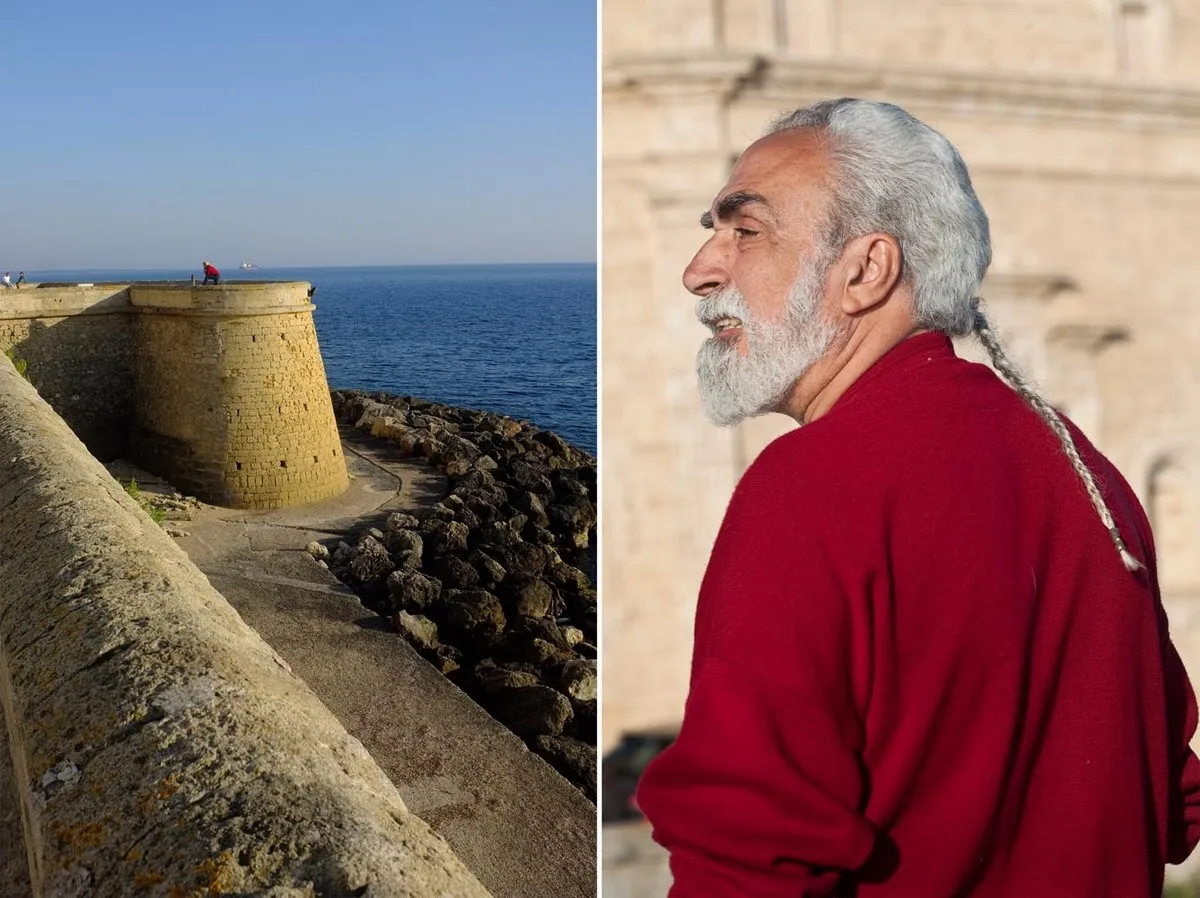 Castello mura uomo con codino - Fotografia di Enrico Fantoni