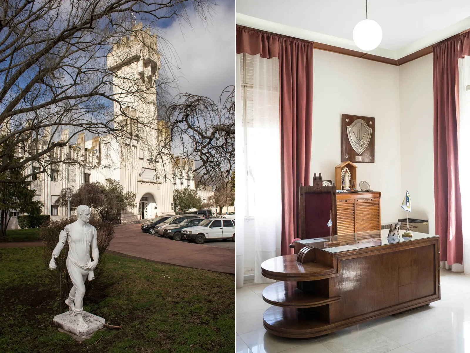 Interno di un edificio civico con arredi originali, Francisco Salamone - Fotografia di Enrico Fantoni