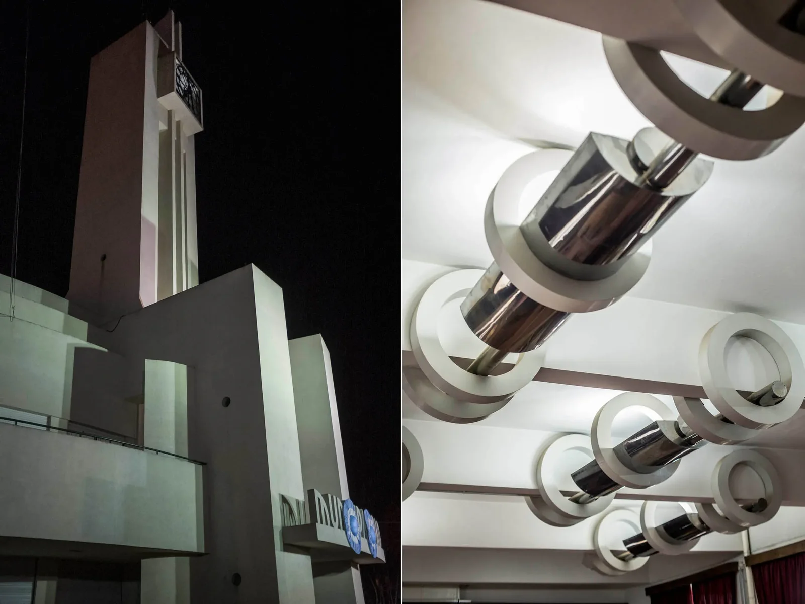 Dettaglio del soffitto e dei lampadari, Francisco Salamone - Fotografia di Enrico Fantoni