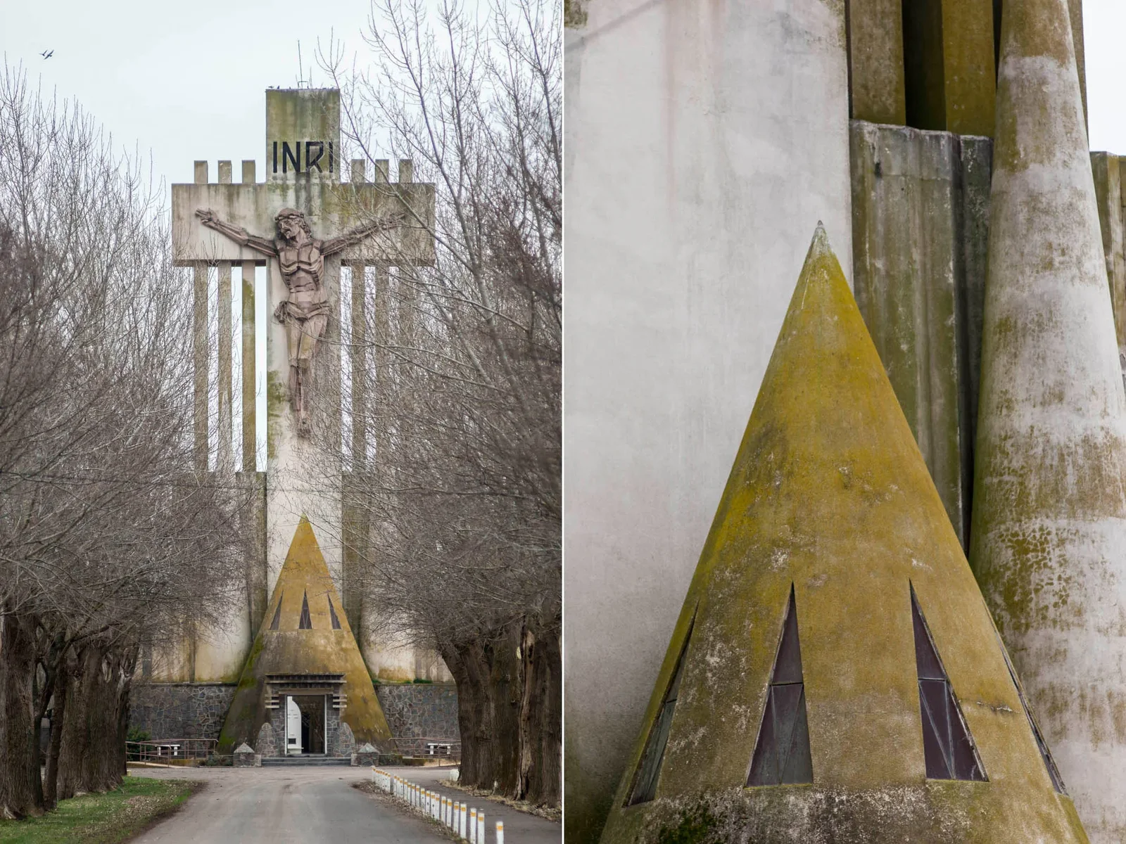 Imponente croce monumentale nella Pampa, Francisco Salamone - Fotografia di Enrico Fantoni