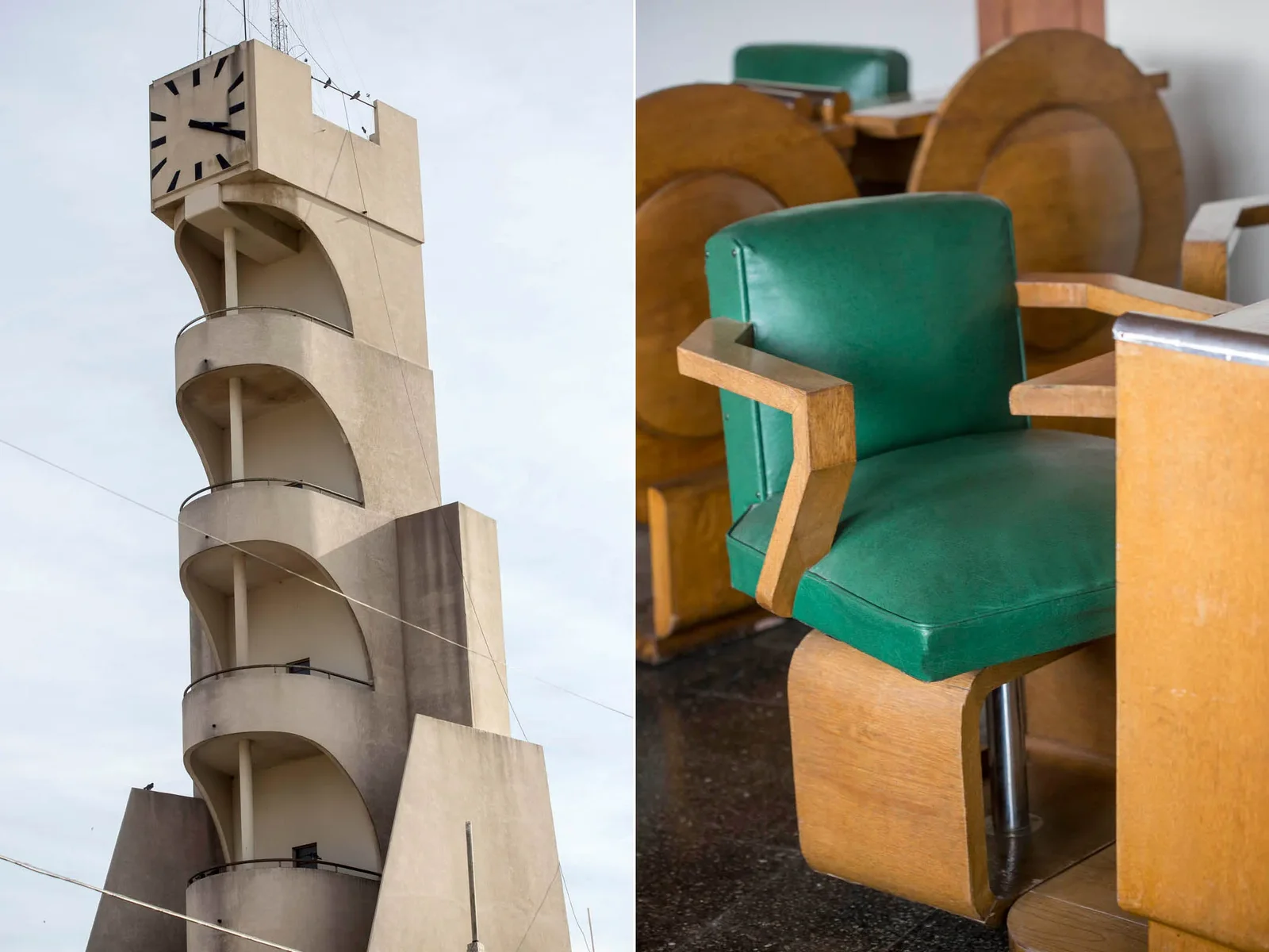 Dettaglio delle sedute in legno, design di Francisco Salamone - Fotografia di Enrico Fantoni