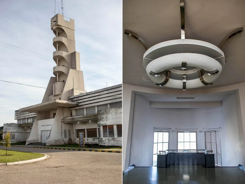 Interno monumentale con scala e finestre, Francisco Salamone - Fotografia di Enrico Fantoni